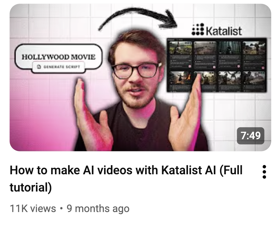 How to make AI videos YouTube video for Katalist AI channel by Rok Bozic